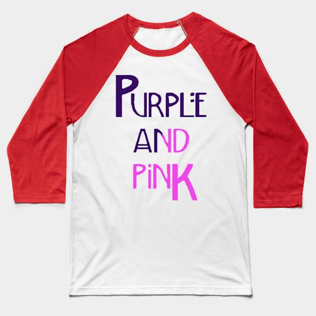 Purple and Pink Baseball T-Shirt by Jonthebon